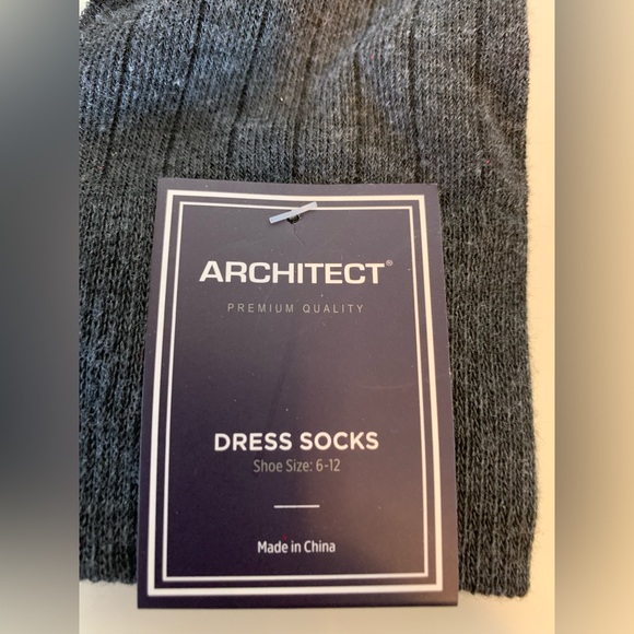SOCKS 2 (TWO) PAIRS BRAND NEW Mens Architect DRESS SOCKS Shoe Size 6-12 - Picture 2 of 6